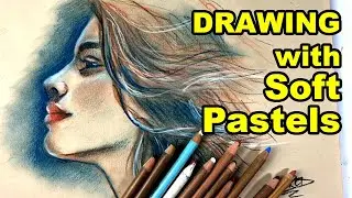 How to draw with pencils / Portrait Drawing with Soft Pastels