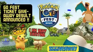 Go Fest Ticket Giveaway Result Announced, Free Go Fest Ticket Pokemon Go, Go Fest Ticket Giveaway