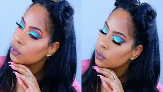 Colorful Winged Cut Crease Tutorial | TiffanyandCosmetics