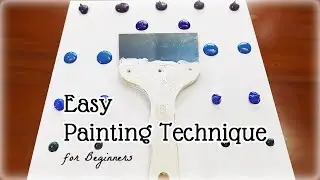 Donkey and the Galaxy with Stencil Brushs / Easy Acrylic Painting for Beginners
