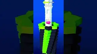 Stack bouncing Game 🙂 subscribe 🚩#stackball #game #gameplay I can complete 390 levels 🚩🚩👍💯