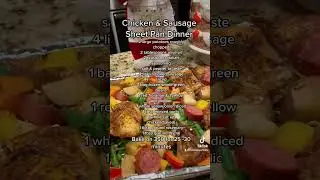 Sheet Pan Dinner Recipe #cookwithme #recipe #shorts #dinner #homecooking #viral #recipeoftheday
