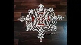 PADI KOLAM WITH 5x5 DOTS | SMALL PADI KOLAM FOR FRIDAY