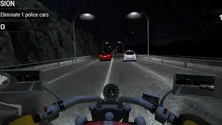 Racing fever moto gameplay | Mission Race | Eliminate 1 police cars