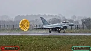 *RARE CHUTE LANDING IN SNOW* at RAF Coningsby *ft.ATC COMMS*