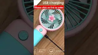 Summer USB Rechargeable Handheld Mini Fan Toy Cartoon Design for Kids Outdoor Portable Desktop
