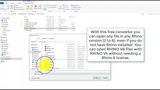 Rhinoceros : Open any Rhinoceros file and change It's version without having Rhino installed.