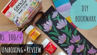Camel Acrylic PEARL Colours🎨| Unboxing+Review| DIY Easy bookmark🔖📑