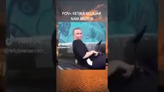 bule salto naik motor #fyyyy #meme #short pov bule baru belajar naik motor