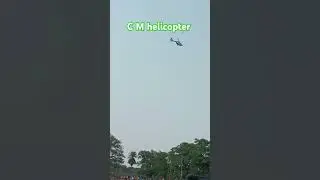 c m helicopter landing🛩️ at our play ground #reels #trending #cm