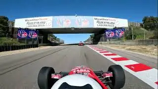 Allen Berg Racing School, Laguna Seca May 19, 2025; Lead-follow lap with black flag.