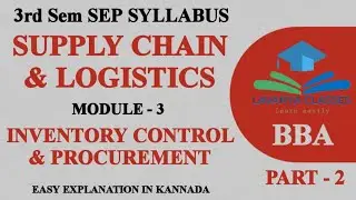 3rd sem BBA SEP SYLLABUS Supply Chain And logistics Module 3 Inventory Control and Procurement  