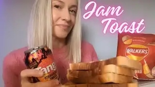 Mukbang ASMR | Strawberry & Rhubarb Jam on Toast (rambles)