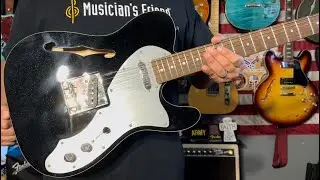 2021 CME Exclusive Squier Telecaster Thinline Metallic Black Classic Vibe REVIEW & DEMO