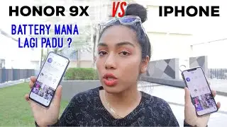 Aku buat challenge ! Honor 9X vs Iphone 😰 | Big baterry capacity challenge!