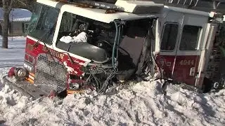 4 injured in Geauga County crash involving fire truck, including 3 firefighters