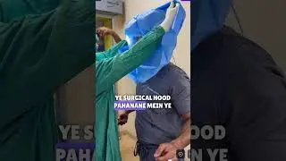How to wear surgical helmet with sterile hood during a joint replacement surgery! #surgery #helmet
