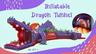 Commercial grade quality Inflatable Dragon tunnel giant inflatable obstacle course game for event