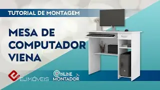 Como montar mesa de computador | Mesa de Computador Viena EJ Móveis