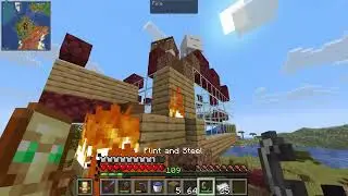 WE BURNT DOWN A XP FARM ON THE MINECRAFT EMBER SMP