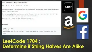 LeetCode 1704  Determine if String Halves Are Alike