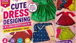 Cute Dress Designing 4 Girls (Age 5&ndash;10)| Stylish Outfit Ideas for Kids 👗✨ #KidsFashion #DressDesign