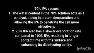 Why 70% IPA used in Pharmaceutical Industry?  | Basic pharma knowledge | pharmaceutical production
