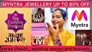 MYNTRA JEWELLERY HAUL ✨for karwa chauth , Diwali and wedding season | UP to 80% off #myntrahaul 