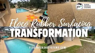 Pool Deck Rubber Surfacing Transformation with FLOCO. SWFL's Rubber Surfacing Experts!