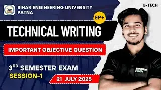 Technical  Writing | Important  Objective Question | 3rd- Semester Exam 2025 BEU - Patna