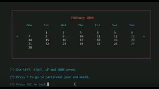 C program for calendar