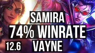 SAMIRA & Nautilus vs VAYNE & Janna (ADC) | 74% winrate, 6/1/5, Dominating | KR Master | 12.6