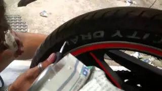 Como pintar o nome do pneu 3/4 - Lu9004