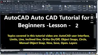 AutoCAD Tutorial for Beginners | Lesson - 2