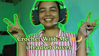Crochet With Me: Sun & Moon Granny Square Headset Cover 🌙🎧 | Chill Progress Vlog