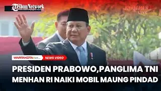 Presiden Prabowo, Panglima TNI, Menhan RI Naik Maung Pindad usai Serah Terima Memorandum Menhan