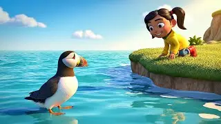 Five Little Puffins Flutter Flutter Flutter 🐧 | Nursery Rhymes and Kids Songs