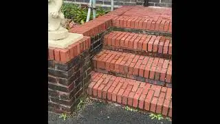 Brick cleaning, wall ties, brick replacement and repointing. #satisfying #brickcleaning #repointing