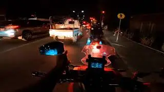 Driving along SRP road at night| CEBU | Honda Adv 160.