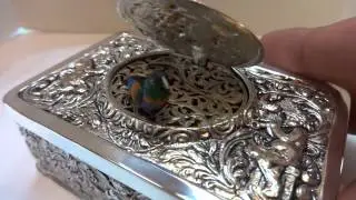 Vintage Karl Griesbaum silver singing bird box