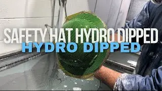 Hydro Dipping a Safety Helmet in Green Carbon Fiber | Satisfying Customization