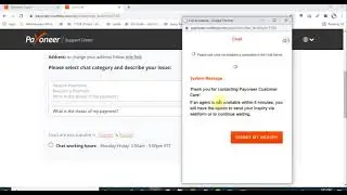 Live chat with Payoneer
