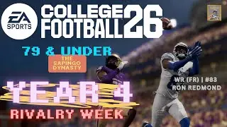 Year 4 - Week 8: Sapingo Rivalry Week!! Ant (JMU) vs Rick (Mem) #79andunder #dynasty #rivalryweek