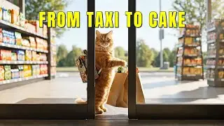 Cat's Grocery Shopping Adventure Ends in Cake 🛒 Funny Animals Compilation