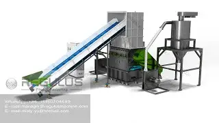 Output 2500 kg/hr HDPE and PP boxes, crates, pallets grinders recycling machine