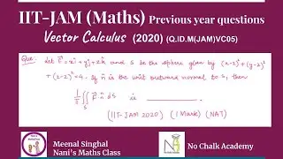 Vector Calculus, IIT-JAM (Maths) 2020 Question, (Q.ID.M(JAM)VC05)