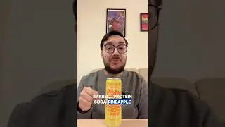 Taste Test and Review for Barebells Protein Soda Pineapple Sunrise! #drinkreview #protein #tastetest