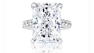 Comparing approximately 10 Carat with 20 karat, Lab Grown radiant cut Diamond Ring