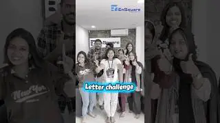 Letter Challenge 😂😂 #ensquaredigital #youtubeshorts #officegames #troll #games #friends #trending