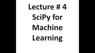 Lecture#4 SciPy for Machine Learning with w3schools in Urdu/ Hindi